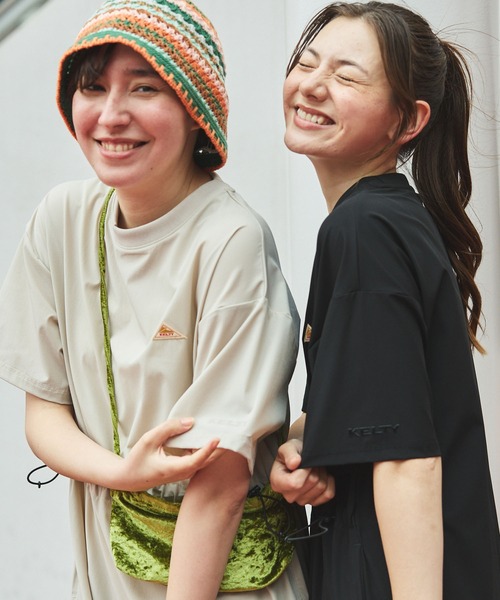 「KELTY」 半袖ワンピース FREE チャコール レディース_画像5