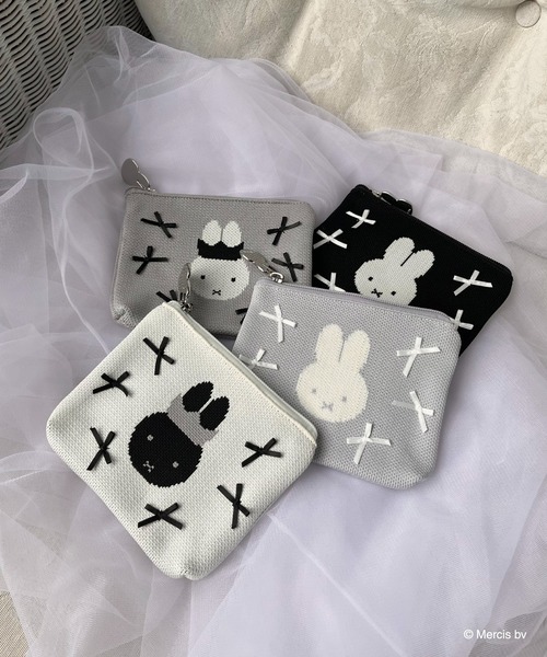 MIIA（ミーア） ポーチ miffy リボンニットポーチ レディース 