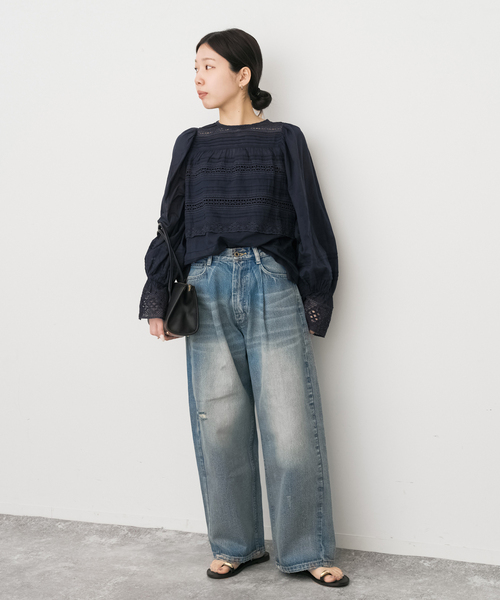 フレームワーク 刺繍チュニックシャツ ブラウス スピックアンドスパン ヌキテパ Spick＆Span（スピック アンド スパン） ブラウス シャツ ne Quittez