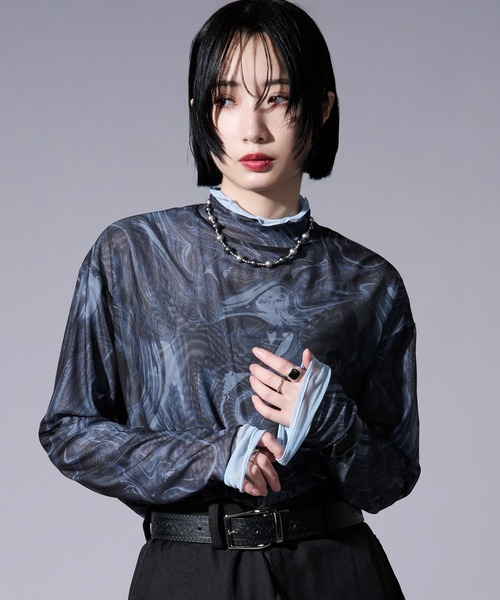 Ellno Loset（エルノロゼット） tシャツ リバーシブルハイネックシアー