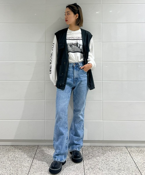 「RODEO CROWNS WIDE BOWL」 デニムパンツ 26inch ブルー レディース_画像4