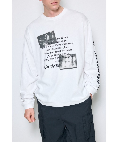 AZUL BY MOUSSY（アズールバイマウジー） tシャツ 袖ロゴ長袖Tシャツ