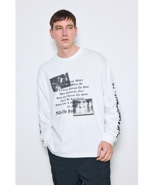 AZUL BY MOUSSY（アズールバイマウジー） tシャツ 袖ロゴ長袖Tシャツ