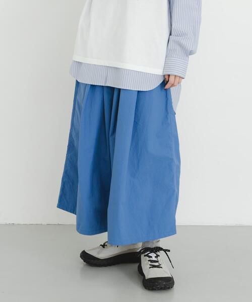 パンツ 「UR TECH」ナイロンタッサーワイドパンツ レディースの画像