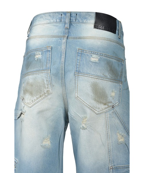 BREATH ジーンズ COATING DOUBLE KNEE DENIM PANTS メンズ レディース 