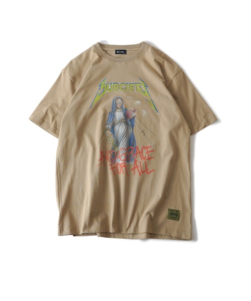 「Subciety」 半袖Tシャツ LARGE アッシュ メンズ_画像3