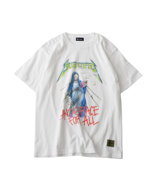 「Subciety」 半袖Tシャツ LARGE アッシュ メンズ_画像7
