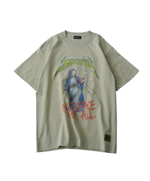 「Subciety」 半袖Tシャツ LARGE アッシュ メンズ_画像9