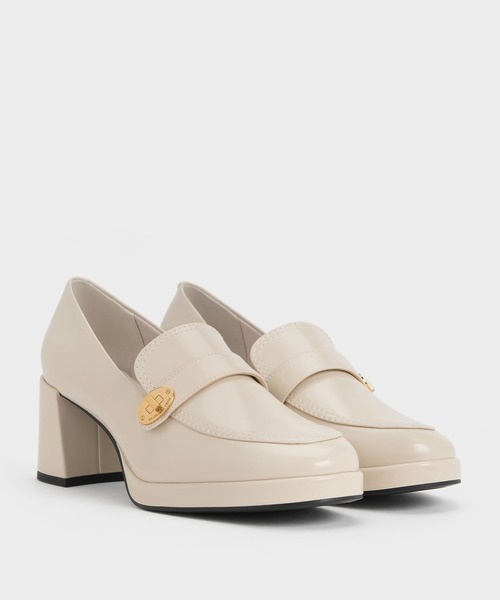 「CHARLES & KEITH」 パンプス 25cm オフホワイト レディース_画像6