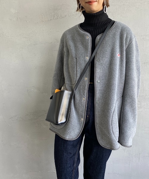 Danton（ダントン） ノーカラージャケット 44 グレー レディース