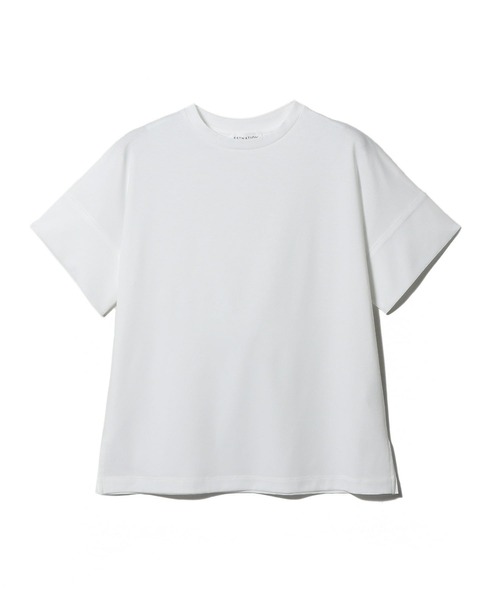 tシャツ ESTNATION / アルビニ コットンスムース カフスＴシャツ レディースの画像