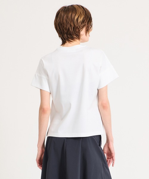 tシャツ ESTNATION / アルビニ コットンスムース カフスＴシャツ レディースの画像