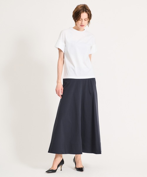 tシャツ ESTNATION / アルビニ コットンスムース カフスＴシャツ レディースの画像