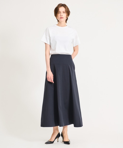 tシャツ ESTNATION / アルビニ コットンスムース カフスＴシャツ レディースの画像