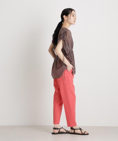uvカット スラックス パンツ 「GRACETEC」ライトファンクションイージーテーパードパンツ レディースの画像
