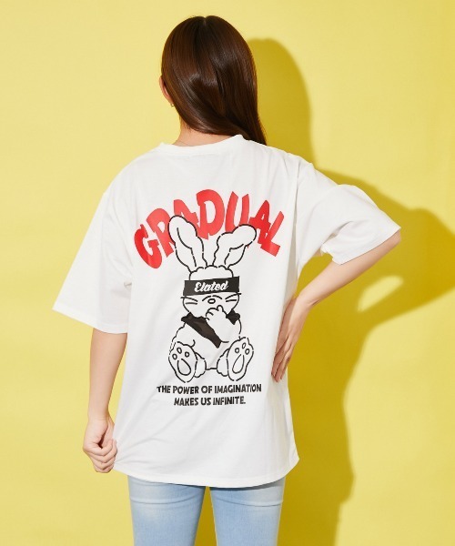 tシャツ 半袖 「キャラバックプリント」BIGTシャツ／ストリート／春夏