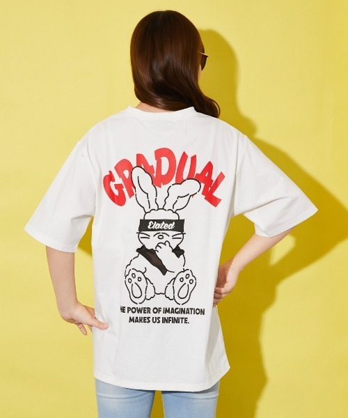 tシャツ 半袖 「キャラバックプリント」BIGTシャツ／ストリート／春夏
