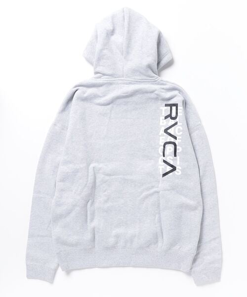 「RVCA」 ジップアップパーカー LARGE ヘザーグレー メンズ_画像2
