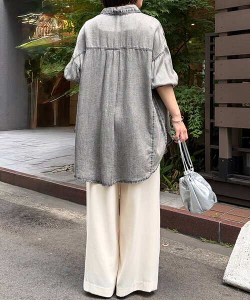 「Jena espace merveilleux」 長袖シャツ FREE サックスブルー レディース_画像4