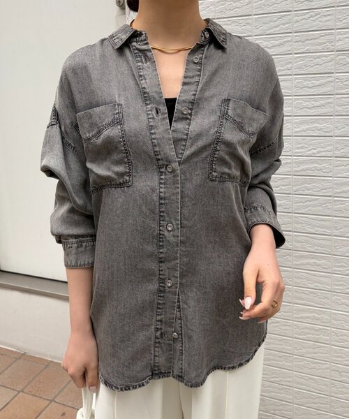 「Jena espace merveilleux」 長袖シャツ FREE サックスブルー レディース_画像6
