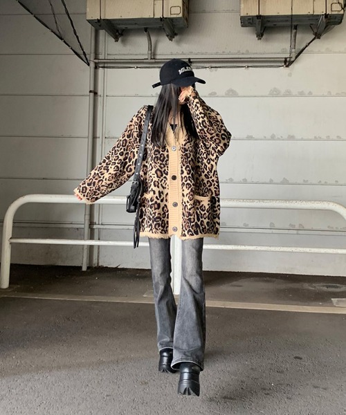 「non-hedge」 ブーツカットデニムパンツ S グレー レディース_画像4