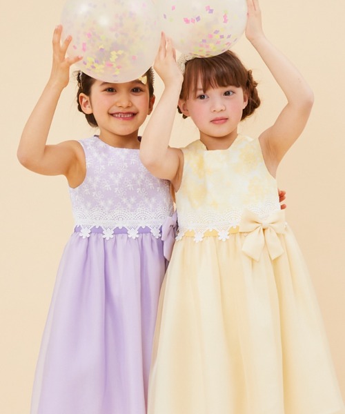 「CHOPIN」 「KIDS」ノースリーブワンピース 150cm ネイビー キッズ_画像3