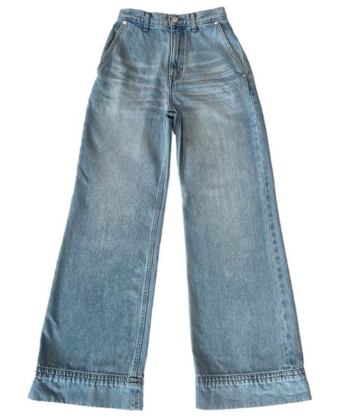 「anuans」 デニムパンツ SMALL ブルー レディース_画像7