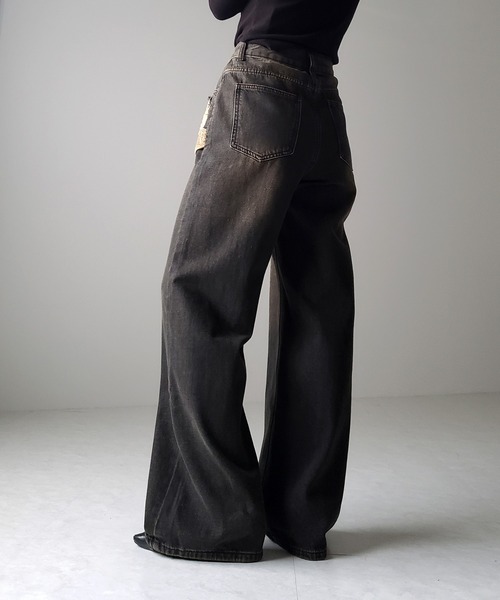 「me+em select」 デニムパンツ LARGE ブルー レディース_画像7