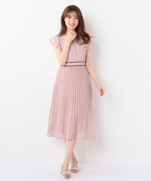「MISCH MASCH」 ノースリーブワンピース MEDIUM ピンクベージュ レディース_画像2