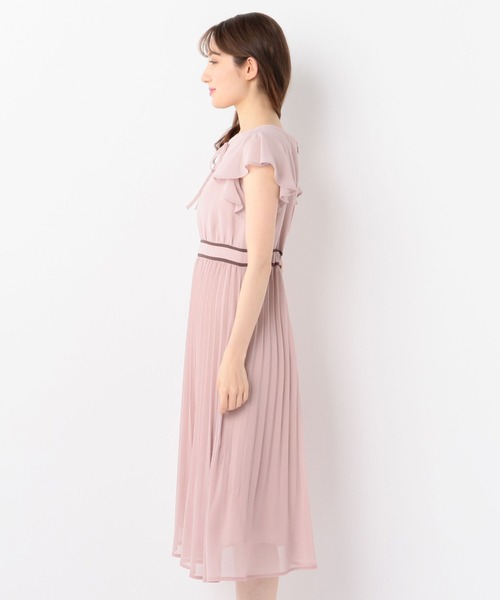 「MISCH MASCH」 ノースリーブワンピース MEDIUM ピンクベージュ レディース_画像4