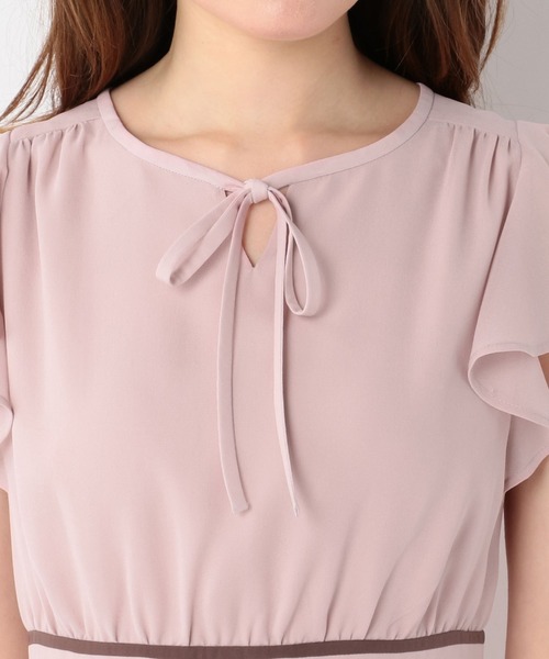 「MISCH MASCH」 ノースリーブワンピース MEDIUM ピンクベージュ レディース_画像7