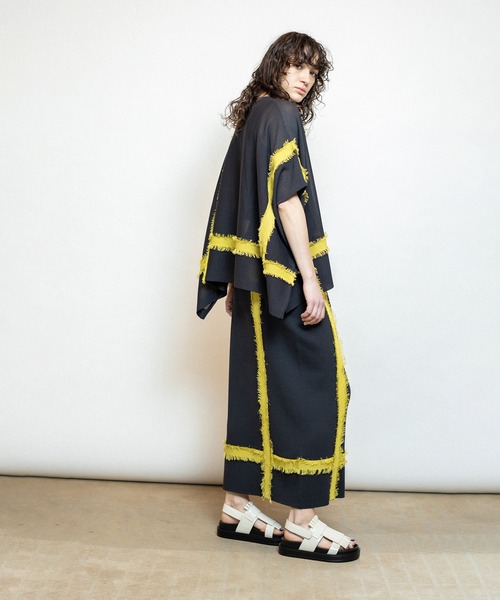 「OSMOSIS」 ニットスカート ONE SIZE ブラック レディース_画像6