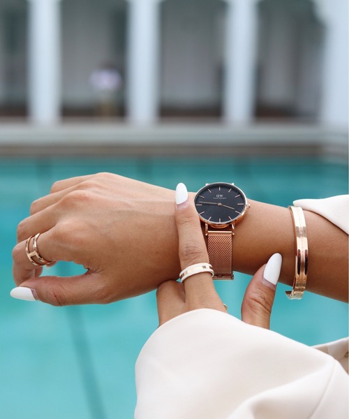 ダニエルウェリントン　腕時計　PETITE MELROSE Petite Melrose - Women's watch in Rose Gold & White| DW
