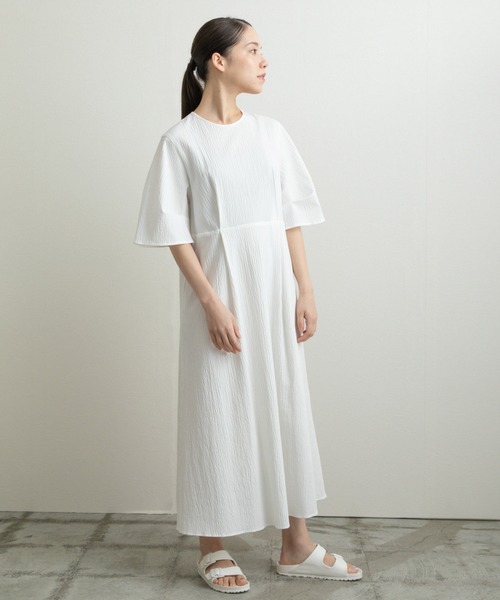 Liyoca（リヨカ） ワンピース 半袖 「Liyoca」リップルタックスリーブ 