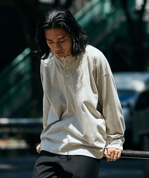 予約》Healthknit / ヘルスニット 別注 ヘンリー ネック Tシャツ