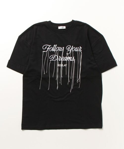 tシャツ フロント刺しゅう オーバーサイズTシャツ レディース