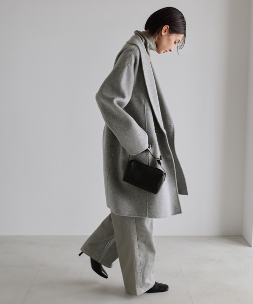 evernavy コート アウター ウールリバーダブルコート レディース