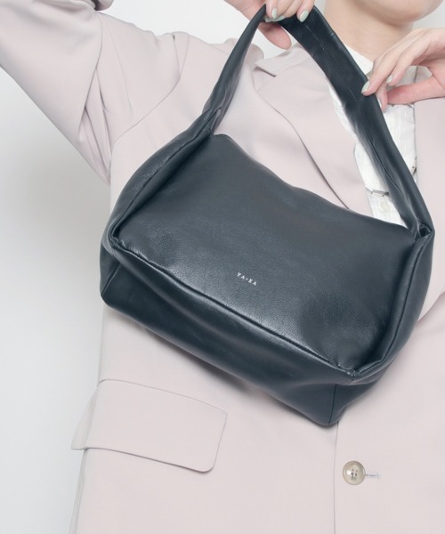 YArKA トートバッグ 「YArKA/ヤーカ」real leather tuck design