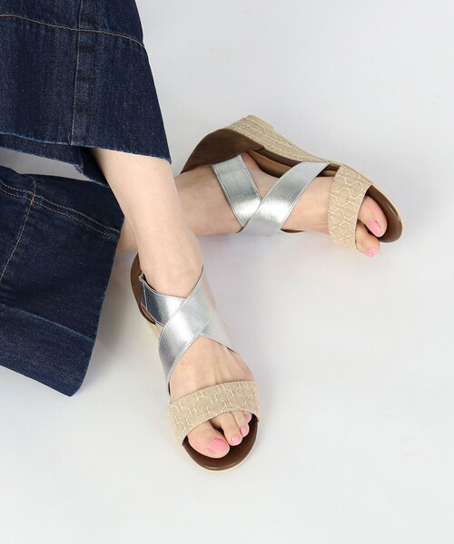 美品 シャカ BEAMS 別注 厚底 サンダル クロスベルト ストラップ Ray BEAMS（レイ ビームス）クロス ベルト サンダル（シューズ