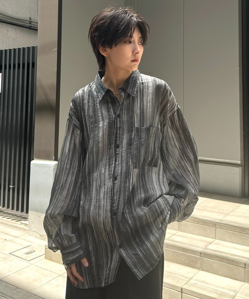 Confirm シャツ 25SS ルーズシルエット デザインシアーシャツ