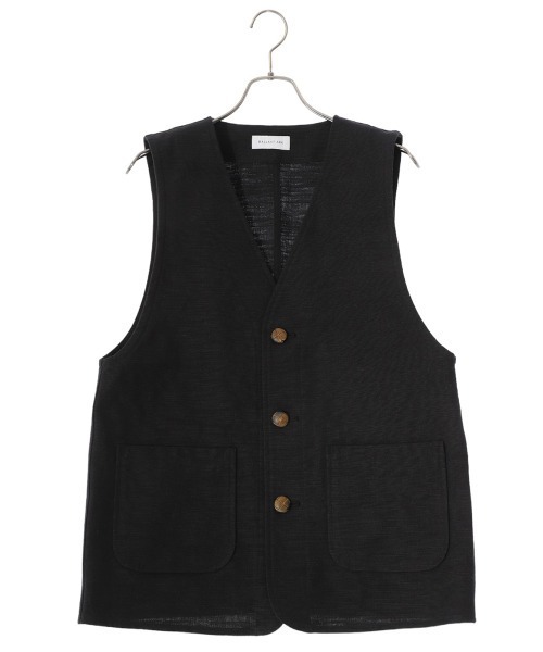 ベスト ジレ BALLAST ARK / バラストアーク：SLUB LINEN VEST：BA09 