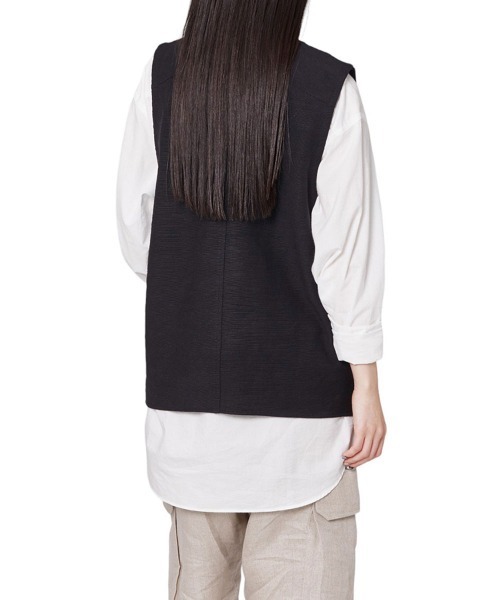 ベスト ジレ BALLAST ARK / バラストアーク：SLUB LINEN VEST：BA09 