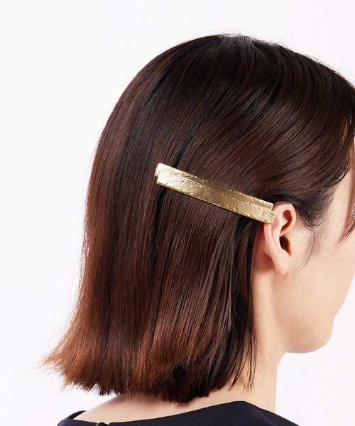 LANVIN en Bleu ヘアクリップ ハンマーテクスチャー バレッタ