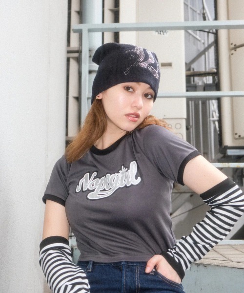 Nope Girl tシャツ Nopegirl signature ringer T shirt