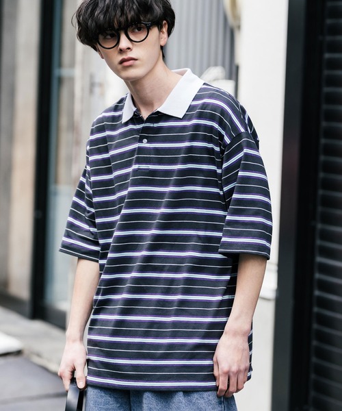 Rocky Monroe（ロッキーモンロー） ポロシャツ オーバーサイズマルチ
