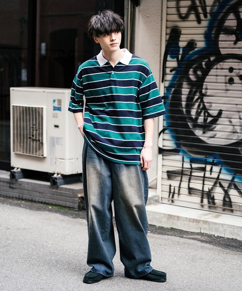 Rocky Monroe（ロッキーモンロー） ポロシャツ オーバーサイズマルチ