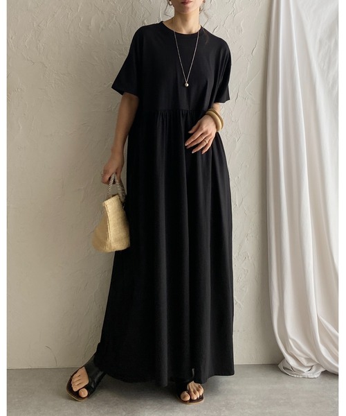 She's Closet ワンピース Aラインボリュームギャザーフレア