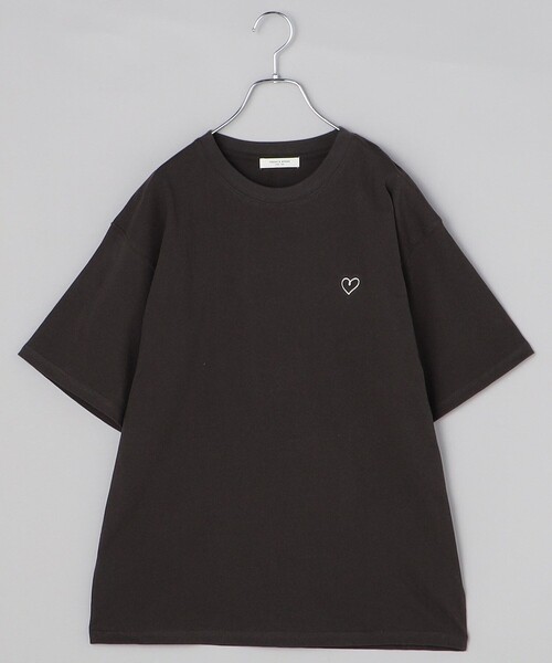 FREAK'S STORE tシャツ ワンポイントハート刺繍 ベーシックT