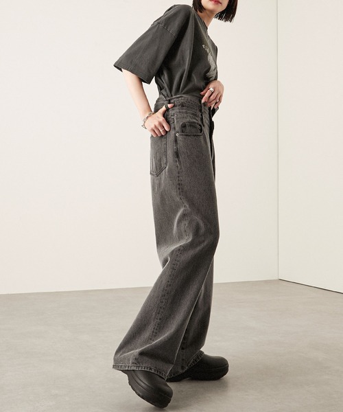 ジーンズ 「Alfred Alex」ヴィンテージメイク ダブルウエスト ワイド