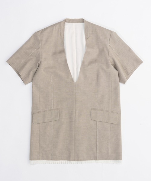 チュニック スーチングカットオフハーフスリーブチュニック / Suiting Cut Off Half Sleeve Tunic | PRANK PROJECT | 15